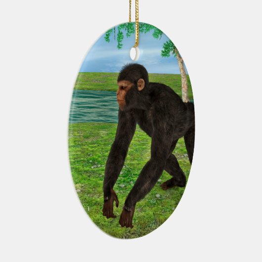 Chimpansee Keramisch Ornament (Rechts)