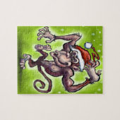 Chimpansee Kerstmis Legpuzzel (Horizontaal)