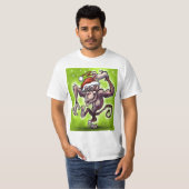 Chimpansee Kerstmis T-shirt (Voorkant volledig)