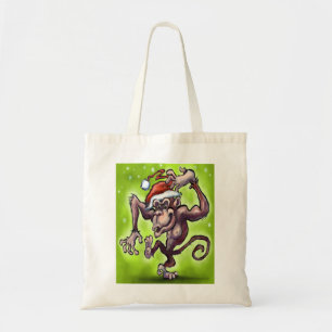 Chimpansee Kerstmis Tote Bag