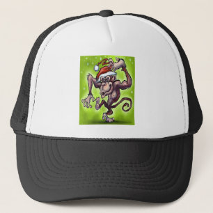 Chimpansee Kerstmis Trucker Pet