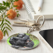 Chimpansee Key Ring Sleutelhanger (Zijkant)