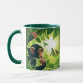 Chimpansee koffiemok mok (Links)