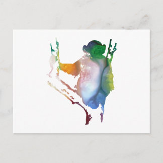 chimpansee-kunst briefkaart
