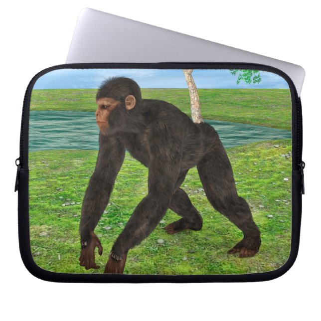 Chimpansee Laptop Sleeve (Voorkant)