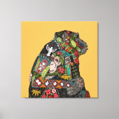 chimpansee-liefde canvas afdruk (Voorkant)