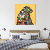 chimpansee-liefde canvas afdruk (Insitu (Slaapkamer))