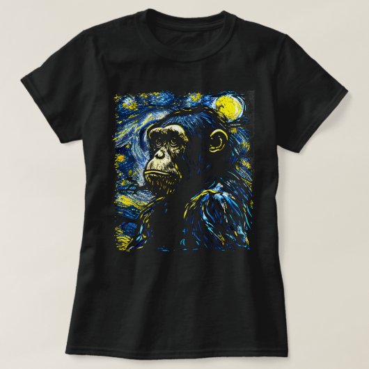 Chimpansee Lover Gift Art T-shirt (Design voorkant)
