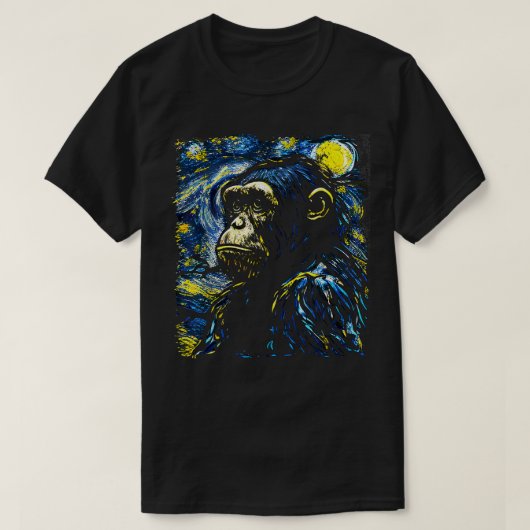 Chimpansee Lover Gift Art T-shirt (Design voorkant)