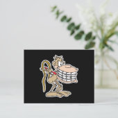 chimpansee met beugel briefkaart (Staand voorkant)