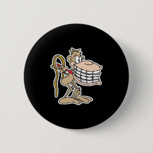 chimpansee met beugel ronde button 5,7 cm