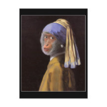 Chimpansee met de Pearl Earring