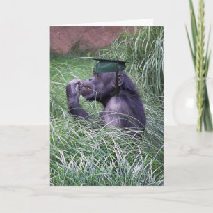 Chimpansee met groene stuifmep kaart