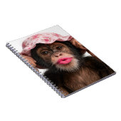 Chimpansee met roze lippenstift notitieboek (Rechterzijde)
