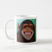 Chimpansee Mmiling Monkey Print Koffiemok (Links)