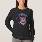 Chimpansee Monkey Face Primate Monkey Trainer Anim T-shirt (Voorkant)