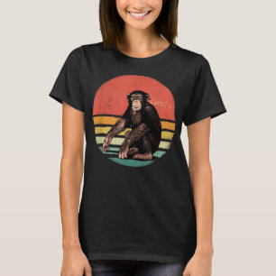 Chimpansee Monkey Retro  Chimp Wild Zoo Ani T-shirt