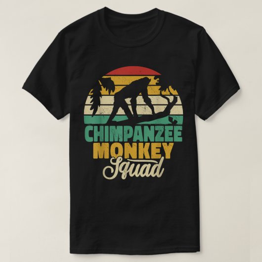 Chimpansee monkey squad chimpansee apen mannen Pr T-shirt (Design voorkant)