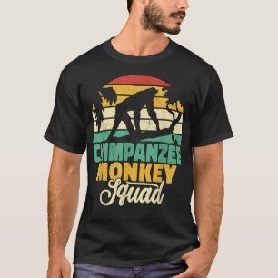 Chimpansee monkey squad chimpansee apen  mannen Pr T-shirt