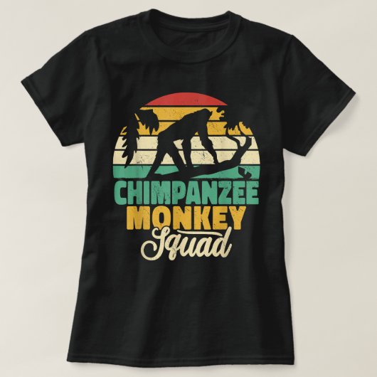 Chimpansee monkey squad chimpansee apen  mannen Pr T-shirt (Design voorkant)