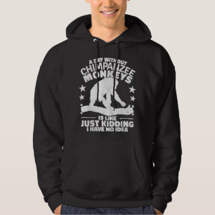 Chimpansee monkey squad Primaten chimpansee vintag Hoodie