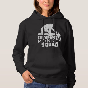 Chimpansee monkey squad Primaten chimpansee vintag Hoodie