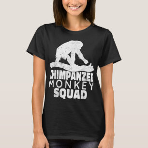 Chimpansee monkey squad Primaten chimpansee vintag T-shirt