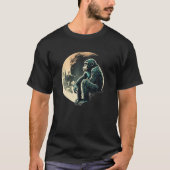 Chimpansee Monkey Wild Forest Animal Retro  T-shirt (Voorkant)