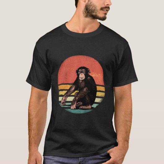 Chimpansee Monkey Wild Forest Animal T-shirt (Voorkant)