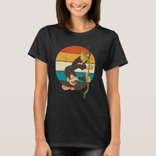 Chimpansee Monkey Zoo Dier Retro Monkey T-shirt