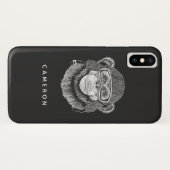 Chimpansee Motorcycle Rider | Jouw namen toevoegen Case-Mate iPhone Case (Achterkant (horizontaal))
