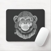 Chimpansee Motorcycle Rider Muismat (Met muis)