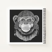 Chimpansee Motorcycle Rider Notitieboek (Achterkant)