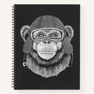 Chimpansee Motorcycle Rider Notitieboek