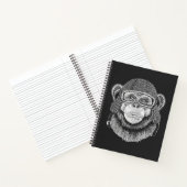 Chimpansee Motorcycle Rider Notitieboek (Binnen)