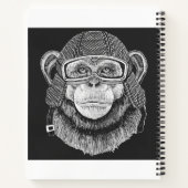 Chimpansee Motorcycle Rider Notitieboek (Achterkant)