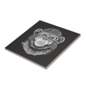 Chimpansee Motorcycle Rider Tegeltje (Zijkant)