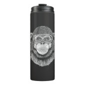 Chimpansee Motorcycle Rider Thermosbeker (Voorkant)