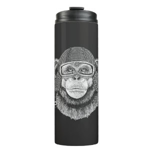 Chimpansee Motorcycle Rider Thermosbeker