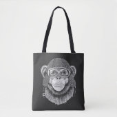 Chimpansee Motorcycle Rider Tote Bag (Voorkant)