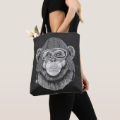 Chimpansee Motorcycle Rider Tote Bag (Dichtbij)