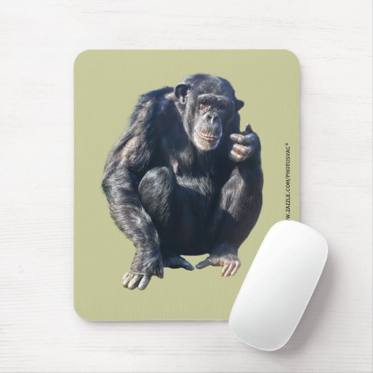 Chimpansee Mousepad Muismat (Met muis)