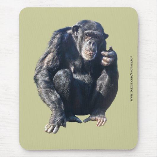 Chimpansee Mousepad Muismat (Voorkant)