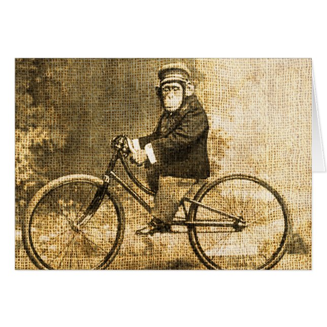  chimpansee op een fiets (Voorkant Horizontaal)