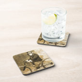 chimpansee op een fiets bier onderzetter (Rechterzijde)