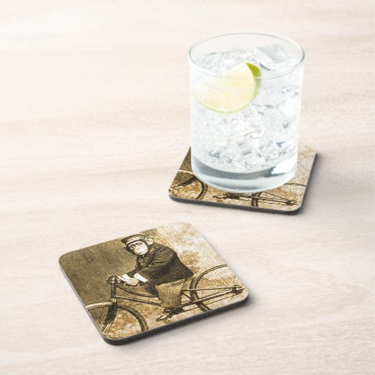  chimpansee op een fiets bier onderzetter (Rechterzijde)