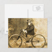 chimpansee op een fiets briefkaart (Voorkant / Achterkant)