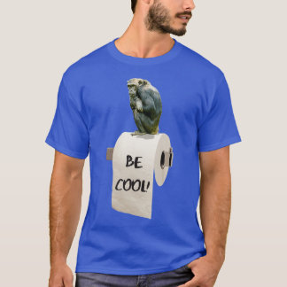 Chimpansee op toiletpapier t-shirt