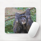 Chimpansee op touw muismat (Met muis)
