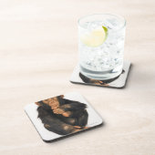 Chimpansee (Pan troglodytes). Jonge speelster Drankjes Onderzetter (Rechterzijde)